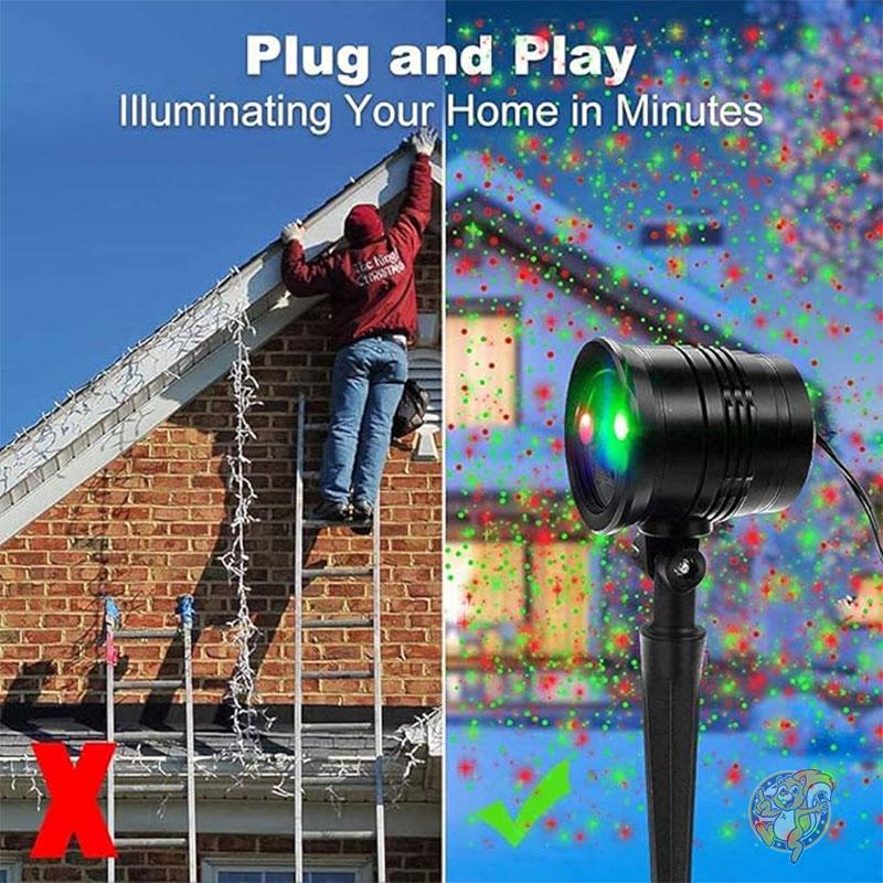 クリスマス プロジェクターライト 屋外 防水 クリスマスレーザーライト 装飾 イルミネーション サンタクロース 星 雪の結晶