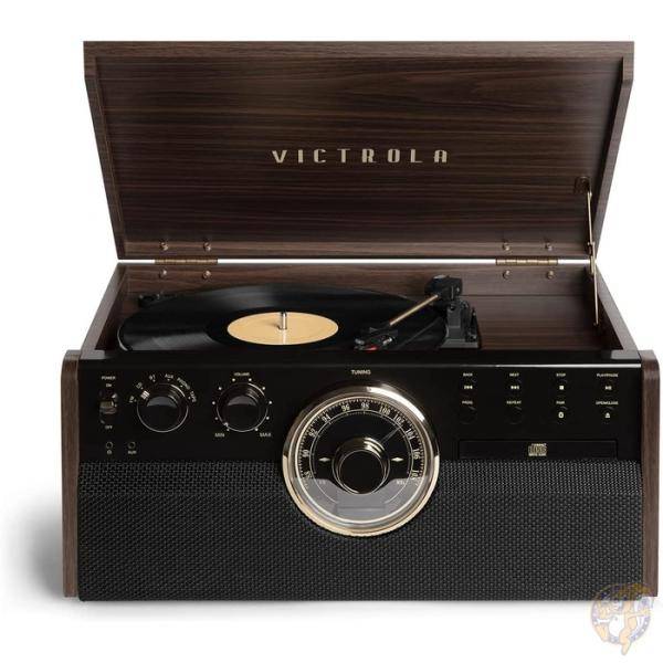 Victrola エンパイア ミッドセンチュリー 6-in-1 ターンテーブル 3速 レコード プレーヤー