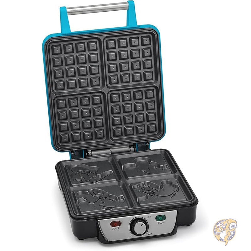Disney ディズニー ミッキー&フレンズ 4スライス ワッフルメーカー 調理器具 ワッフル パンメーカー ブルー