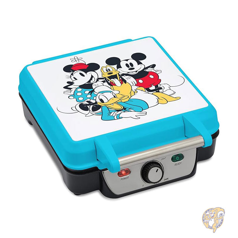 Disney ディズニー ミッキー&フレンズ 4スライス ワッフルメーカー 調理器具 ワッフル パンメーカー ブルー