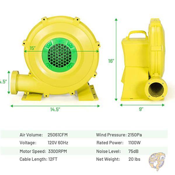 Costzon コスゾン アウトドア用品 送風機 ポンプファン 商用インフレータブルバウンサーブロワー