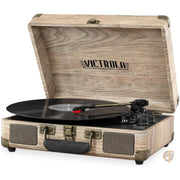 Victrola ヴィンテージ 3速 Bluetooth ポータブル スーツケース レコードプレーヤー 内蔵スピーカー付き アップグレードされたターンテーブル 送料無料