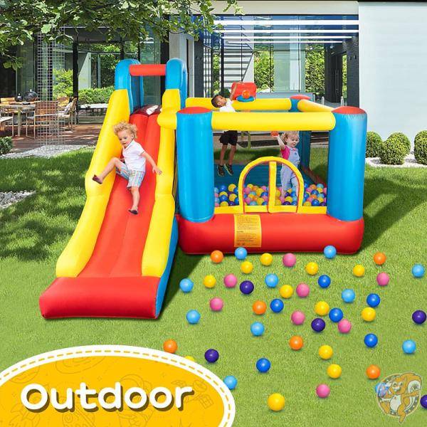 JOYMOR バウンスハウス エアー遊具 空気入れ付き 滑り台 子供 大型遊具 イベント インフレータブル 誕生日会 トランポリン 送料無料
