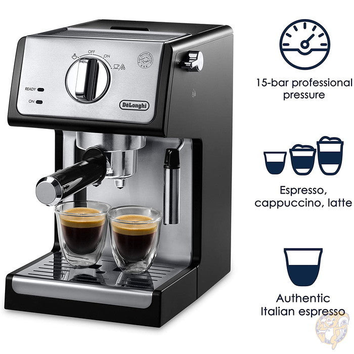デロンギ De'Longhi ECP3420 バー ポンプ エスプレッソ アンド カプチーノ マシン 黒 送料無料