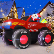 モンスタートラック 巨大 車 デコレーション 7.5フィート 2.2m クリスマス インフレータブル屋外装飾 サンタクロース ヤード トラック ガーデン 芝生 屋内 パーティー GOOSH アメリカ クリスマスグッズ クリスマスデコレーション