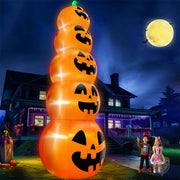 14フィート 426cm 巨大 ハロウィンインフレータブル スタッキング カボチャ 屋外装飾 膨らむ 5つのカボチャ庭装飾 芝生