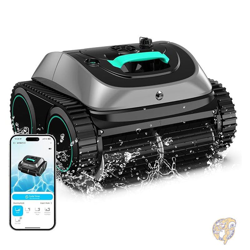 WYBOT ワイボット ロボットプールクリーナー C1 プールロボット掃除機 (埋め込み式プール用)、4-in-1 コードレス ロボット