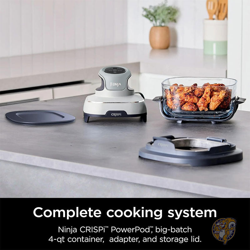 Ninja ニンジャ FN090 Crispi 3-in-1 4QT 3.7L ポータブルクッキングシステム TempWareコンテナ付き 1500W リクリスプ
