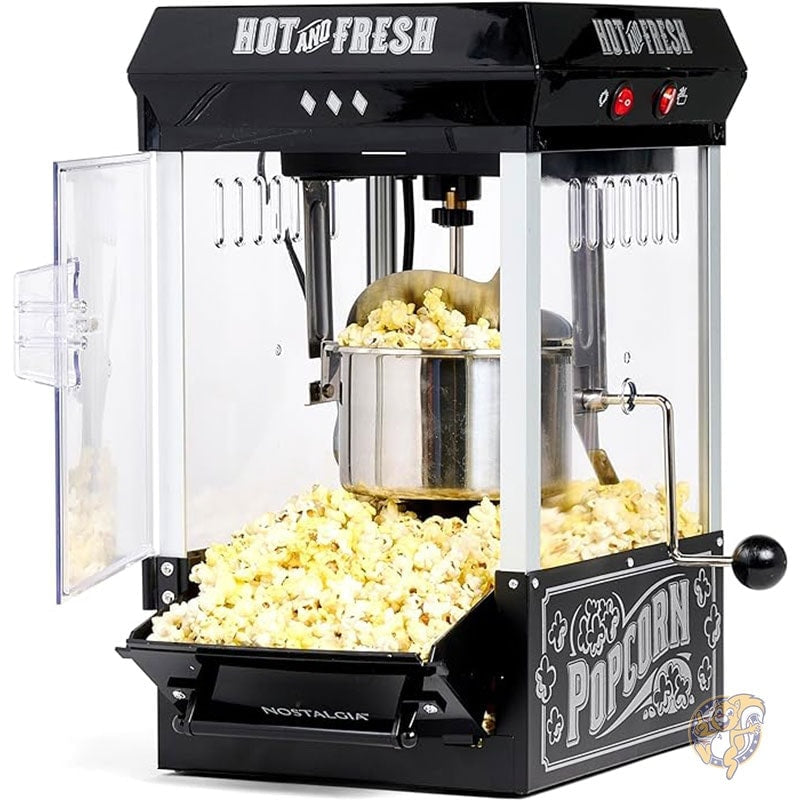 ポップコーン メーカー マシン 70g 2.5オンスのケトルを備えたプロ仕様 卓上型ポップコーン マシン最大10カップ作れる ビンテージ ポップコーン マシン 映画館スタイル ノスタルジア Nostalgia アメリカレトロ アメリカン