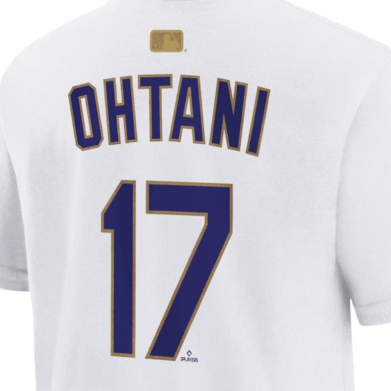 大谷翔平 2026 ゴールドコレクション キッズ Tシャツ ドジャース ナイキ ネーム&ナンバー 半袖 子供用 ホワイト YOUTH GOLD