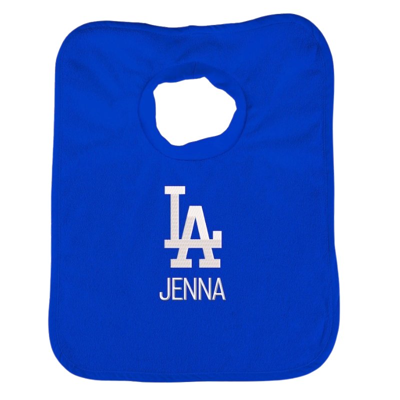 名入れ ロサンゼルス・ドジャース スタイ ベビー ビブ オリジナル よだれかけ 赤ちゃん Los Angeles Dodgers 名前プリント 出産祝い ベビー用品 野球 MLB公式 ギフト