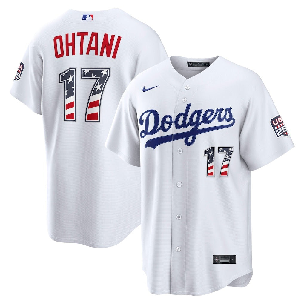 2026 大谷翔平 ドジャース ナイキ USA250 独立記念日限定 レプリカ ユニフォーム ホワイト 大谷 アメリカ建国 250周年記念