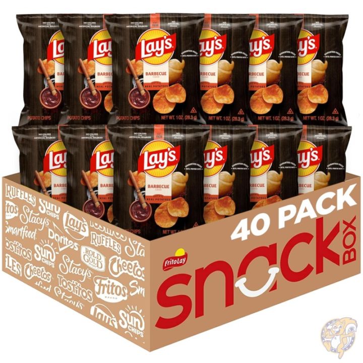 レイズ Lay's ポテトチップス バーベキュー味 28.3g×40袋セット|アメリカ輸入菓子 小袋・個包装 チップス